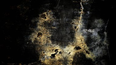 Paslı, eski, kırık bir duvar yüzeyinin yakın çekimi.