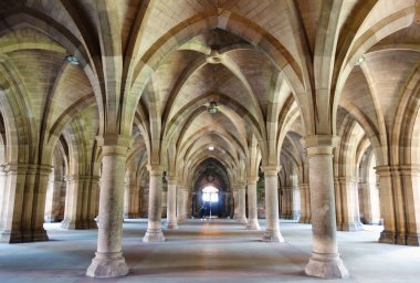 Glasgow, İskoçya 'daki Glasgow Üniversitesi' nin güzel bir manzarası.