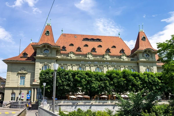 Fassade Eines Historischen Gebäudes Der Innenstadt Von Bern Schweiz — Stockfoto