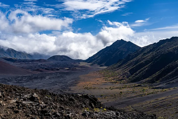 Μια Άποψη Του Ηφαιστειακού Κρατήρα Στο Haleakala National Park Maui — Φωτογραφία Αρχείου