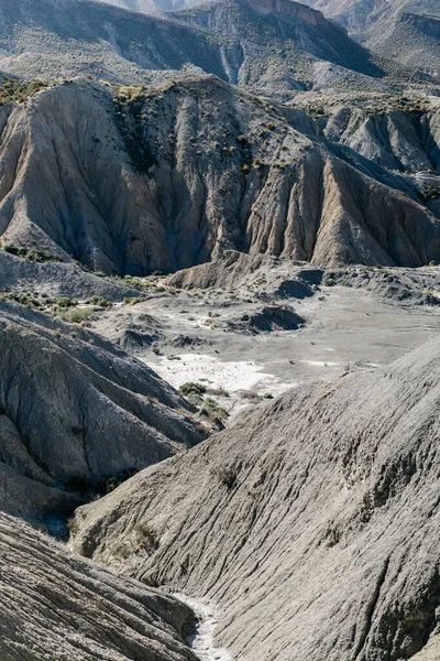 Bellissimo Scatto Verticale Del Deserto Tabernas Almeria Spagna — Foto Stock