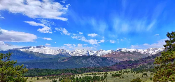 Malowniczy Widok Piękny Górski Krajobraz Parku Narodowym Rocky Mountain Kolorado — Zdjęcie stockowe