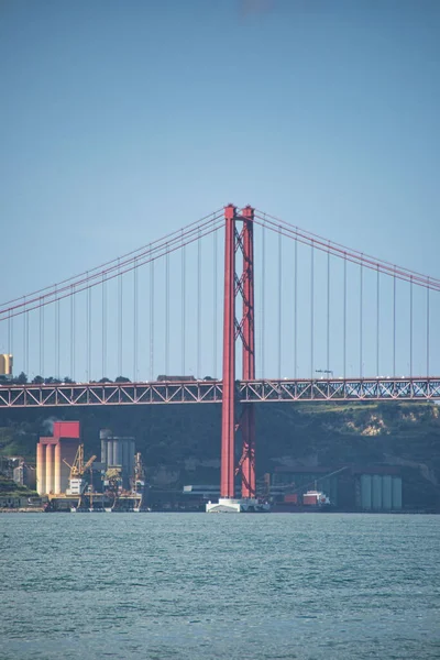 Pont Lisbonne Depuis Centre Lisbonne — Photo