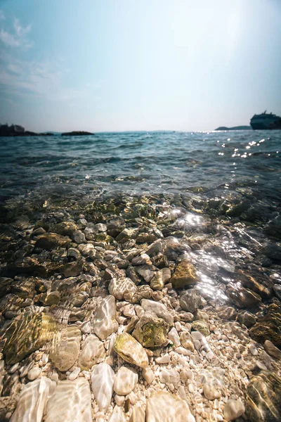 Eine Vertikale Aufnahme Des Strandes Bacvice Split Kroatien — Stockfoto