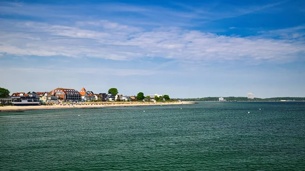 Una Vista Playa Niendorf Hacia Timmendorfer Strand —  Fotos de Stock