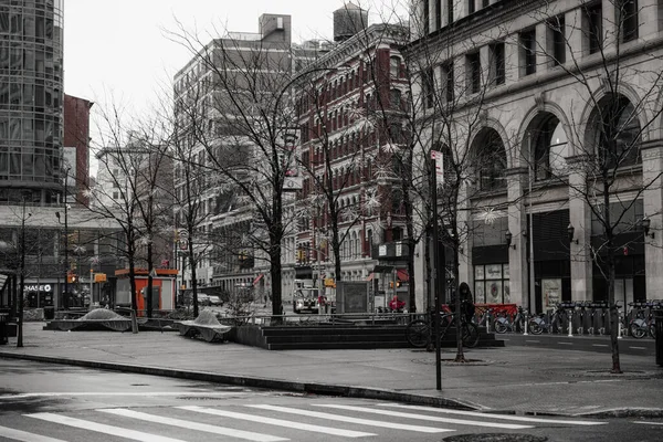 Astor Place Een Regenachtige Dag Manhattan — Stockfoto