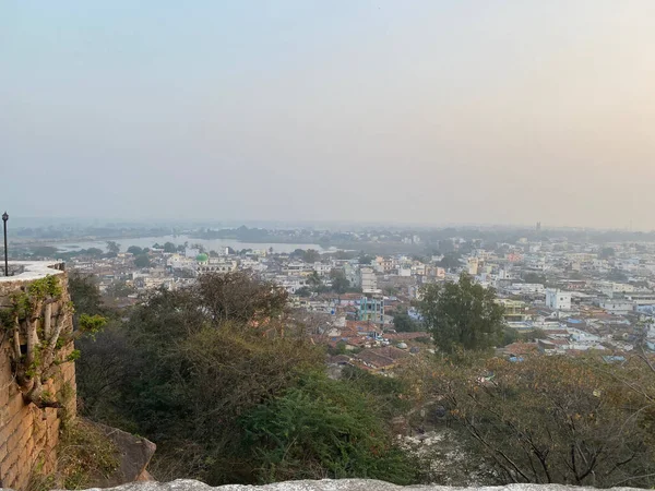 Hindistan Medak Güzel Bir Şehir Manzarası — Stok fotoğraf