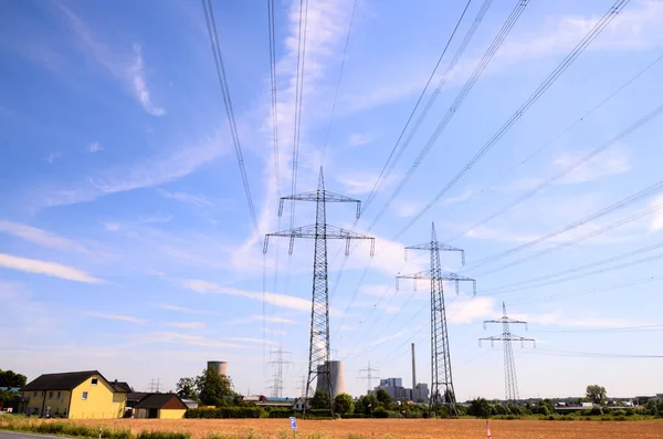 High Voltage Electric Transmission Tower Energy Pylon — Stock Photo, Image