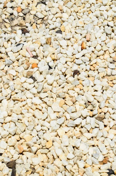 Many White Small Rocks Stones Texture Background — Stock Photo, Image