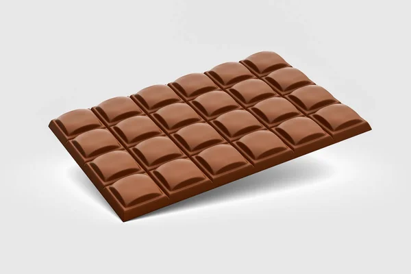 Barra Cioccolato Isolata Sfondo Bianco Con Una Piccola Ombra — Foto Stock