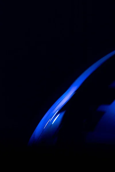 Pulzující Světla Odrážející Modré Bublině Tmavém Pozadí Ideální Pro Tapety — Stock fotografie
