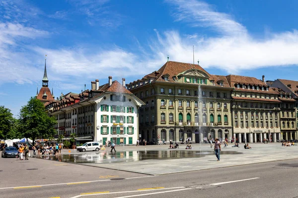 Schöne Aufnahme Des Außengebäudes Der Schweizerischen Nationalbank Bern Schweiz Unter — Stockfoto