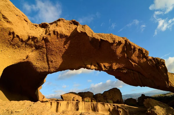 Volcanic Formation Natural Arch Desert Tenerife Canary Islands Spain — Stock Photo, Image