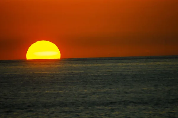 Tenerife Kanarya Adası Spanya Atlantik Okyanusunda Güneş Batıyor — Stok fotoğraf