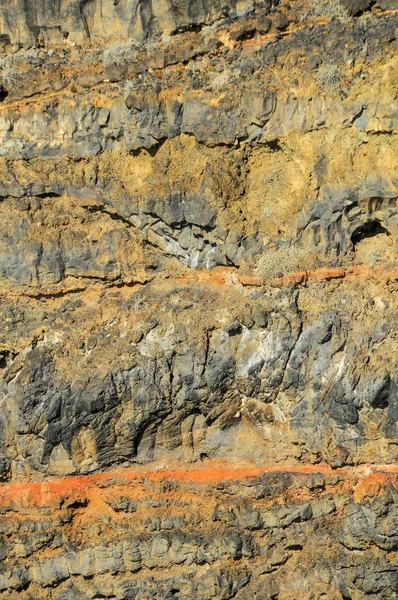 Vulkanisk Berggrund Textur Kanarieöarna Spanien — Stockfoto