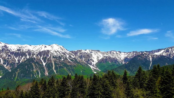 Eine Panoramische Landschaft Von Kasagatake Einem Der 100 Berühmtesten Berge — Stockfoto