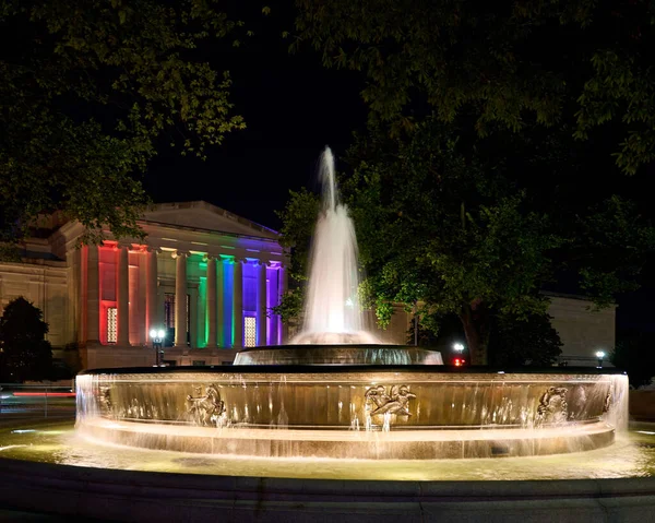 Der Wasserbrunnen Mit Der National Gallery Art Washington — Stockfoto