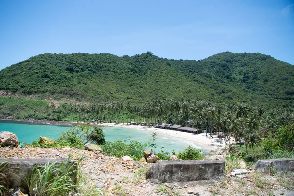 Une Belle Vue Sur Montagne Mer Sur Île Nam Vietnam — Photo