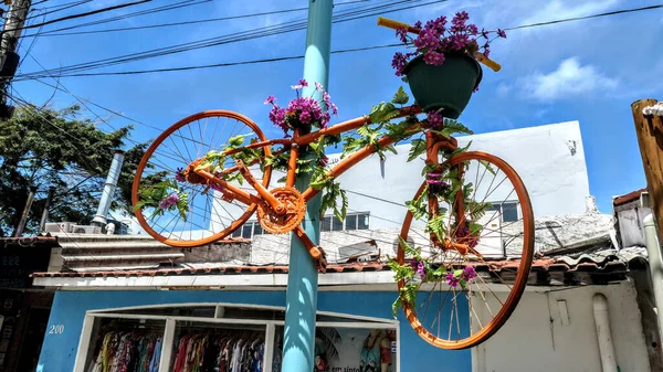 Ein Geschmücktes Fahrrad Der Stadt Porto Galinhas Brasilien — Stockfoto