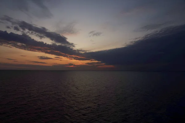 Aerial View Beautiful Sea Sunset — Stock Photo, Image