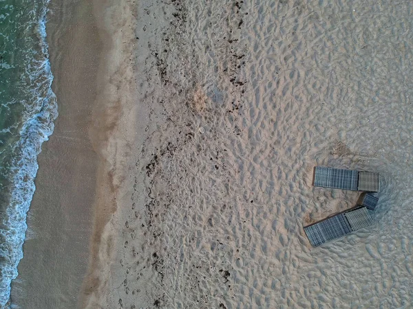 ภาพบนของเก ชายหาดสองต ชายหาด — ภาพถ่ายสต็อก