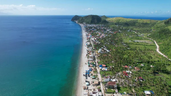 Drone Shot Ocean Coast Sunny Day Philippines — Stock fotografie