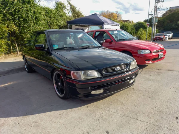 Avellaneda Argentina Maio 2022 Black Ford Escort Rs2000 1992 Hatchback — Fotografia de Stock