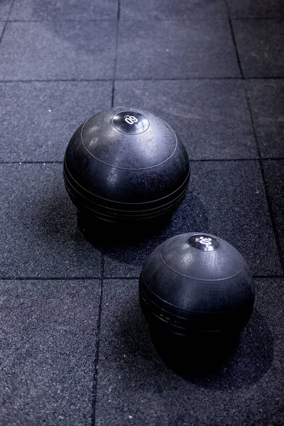 Vertical Shot Weight Balls Fitness Studio — Stock Photo, Image