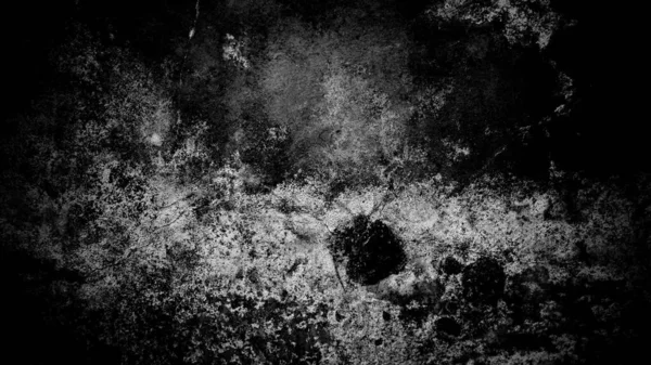 Egy Szürkeárnyalatú Közeli Felvétel Egy Grunge Textúrájú Sötét Falról — Stock Fotó