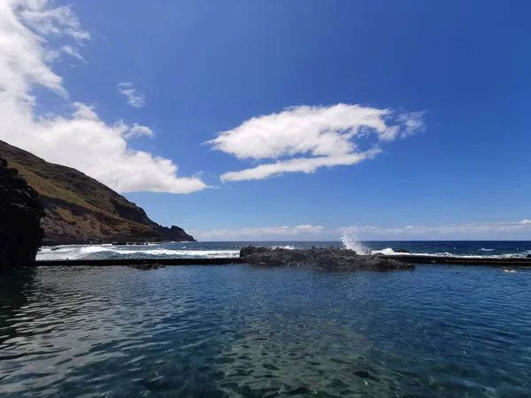 Una Hermosa Vista Las Piscinas Naturales Fajana Isla Palma Islas —  Fotos de Stock