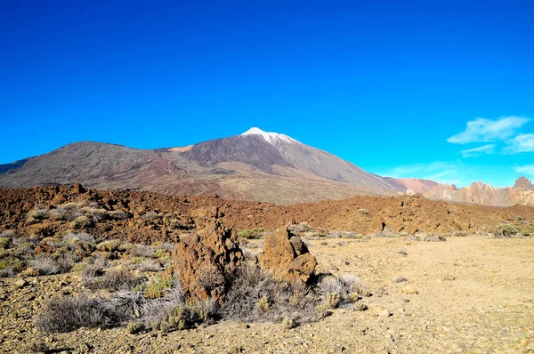 Pouštní Krajina Národním Parku Volcan Teide Tenerife Kanárský Ostrov Španělsko — Stock fotografie