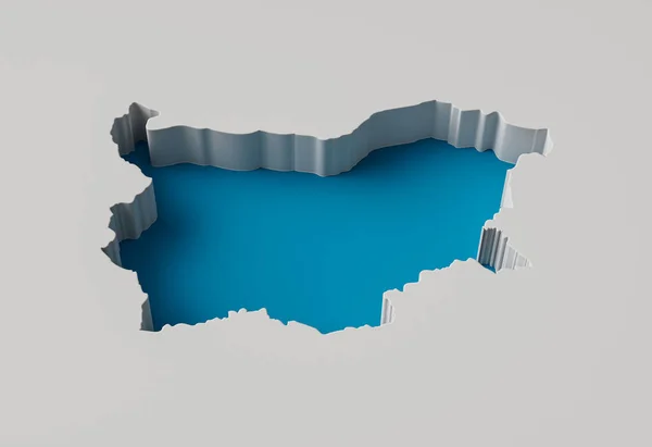 ブルガリア地図の3Dイラスト内側のエクストルードとともに黒影のためのウェブとプリント — ストック写真
