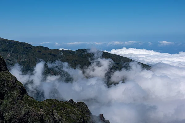 Een Betoverende Opname Van Regio Madeira Onder Wolken Portugal — Stockfoto