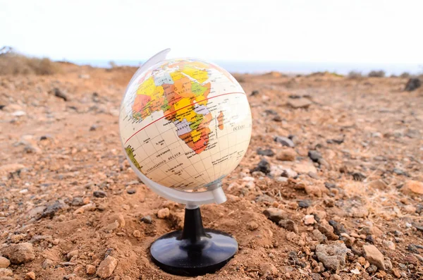 Globus Planet Erde Der Felsenwüste — Stockfoto
