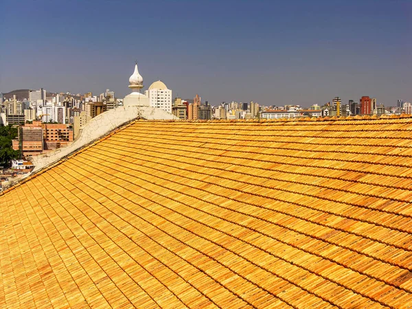 Aerial View City Top Church Tower City Belo Horizonte — Stock Photo, Image