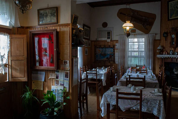 Wnętrze Starej Restauracji Gaiman Argentyna — Zdjęcie stockowe