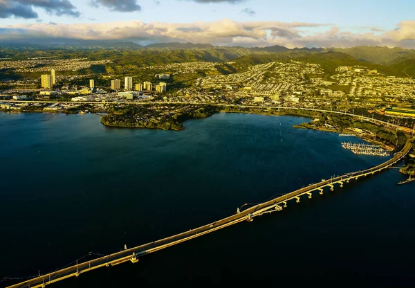Повітряний Вид Район Огау Гонолулу Гаваї Сша — стокове фото