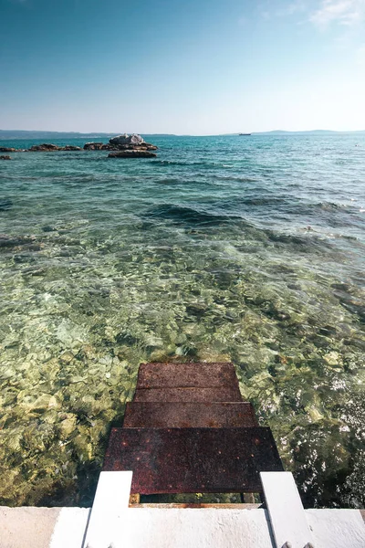 Hırvatistan Split Kentinde Bacvice Beach Dikey Çekimi — Stok fotoğraf