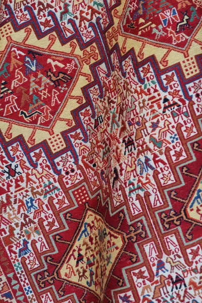 Крупный План Цветной Тряпки Традиционным Турецким Рисунком — стоковое фото