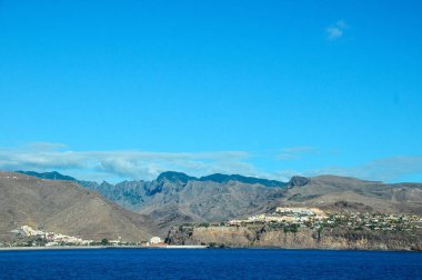 Okyanustan La Gomera Kanarya Adaları manzarası