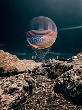 Disney Springs 'teki sıcak hava balonu, Orlando Florida' daki Disney World