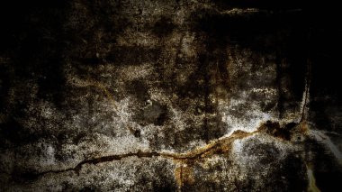 Paslı, eski, kırık bir duvar yüzeyinin yakın çekimi.