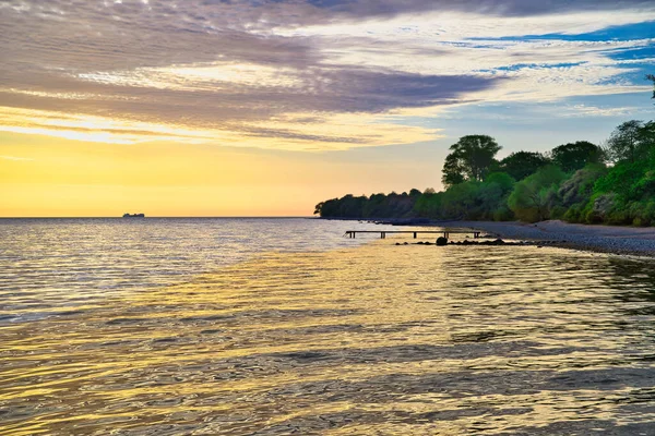 Sunrise Baltic Sea Timmendorfer Strand Beautiful Sky — Stock Photo, Image