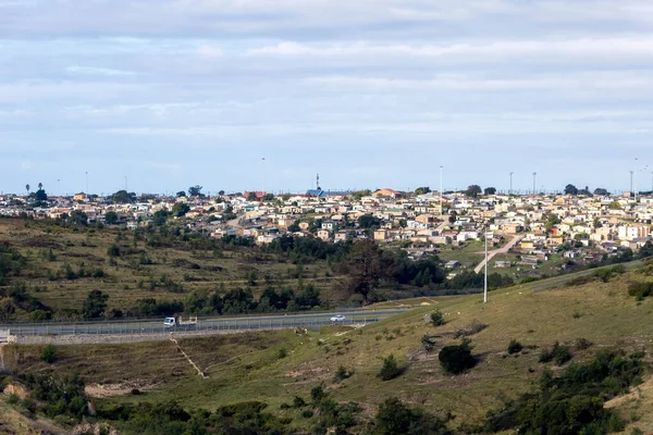 Belethu Låginkomstbostäder Bosättning George Västra Kapprovinsen Sydafrika Visar Bilar Som — Stockfoto