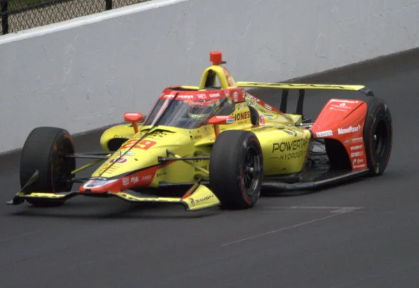 Indy 500 Antrenmanı Indianapolis Motor Yarış Pisti Nde Yarışma Hakkı — Stok fotoğraf