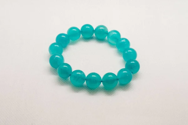 Natural Green Apatite Crystal Bracelet Beads — 스톡 사진