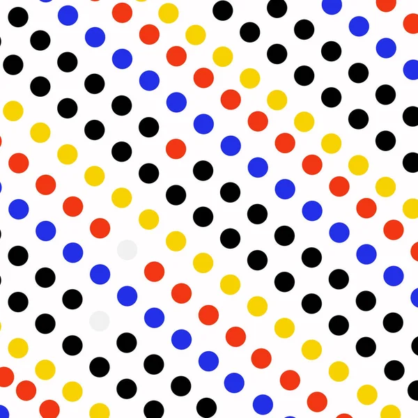 Multiple Color Polka Dots White Paper — Stock Photo, Image