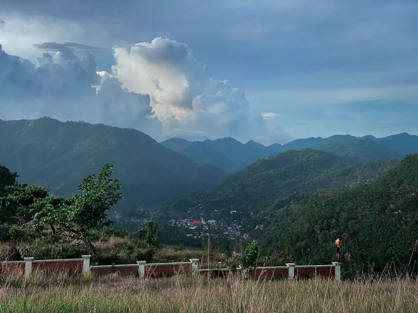 Uitzicht Zonsopgang Het Eiland Semirara Caluya Antique Filippijnen Met Heuvels — Stockfoto