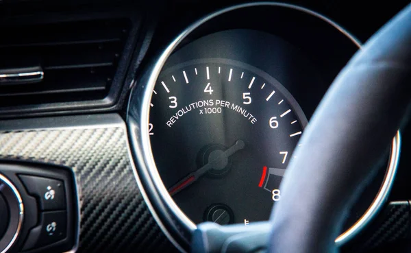 Tachometer 2017 Ford Mustang Interior — Stock Photo, Image