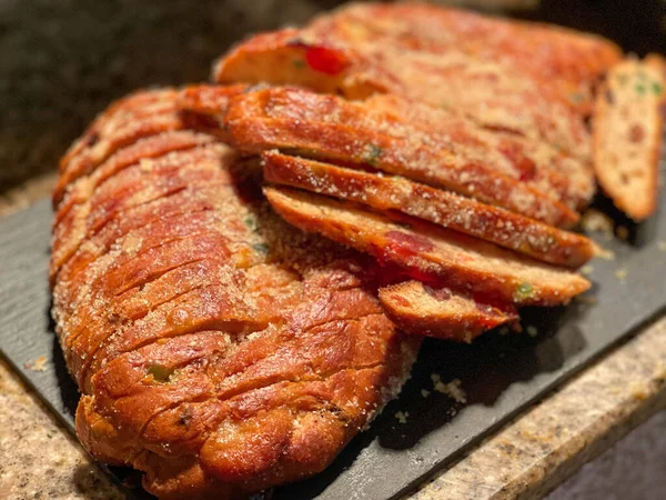 Een Close Van Heerlijke Kruidige Snack — Stockfoto